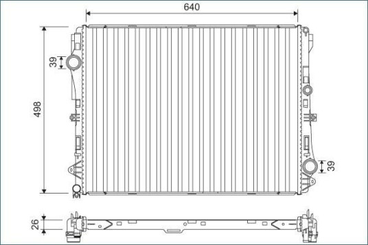 VALEO 701141 Radiator motorkjøling VALEO 701141 Radiator motorkjøling
