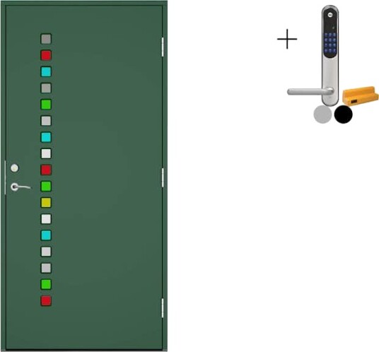 Ytterdør Swedoor Advance-Line Statement Frame med Yale Doorman Classic Home