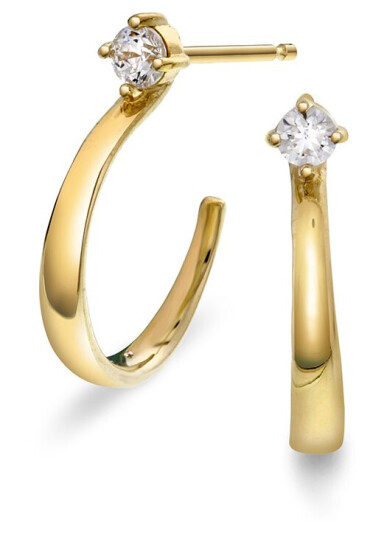 Pan Jewelry Øredobber i 585 gult gull med zirkonia Pan Jewelry Øredobber i 585 gult gull med zirkonia