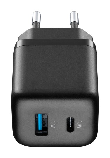 CellularLine 30W Ultra-Kompakt Multi Power Strømadapter med USB-A og USB-C