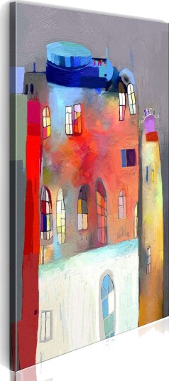 Bilde Rainbow Hued House 40x80 Artgeist sp. z o. o.