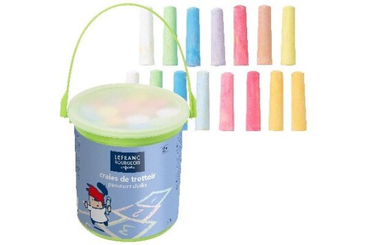 Street Chalks Bucket Of 15Pcs Ass.