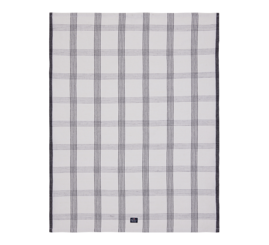 Checked kjøkkenhåndkle 50x70 cm hvit