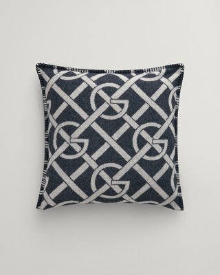 Gant Pynteputetrekk med monogram-mønster EVENING BLUE 50X50 Gant Pynteputetrekk med monogram-mønster EVENING BLUE 50X50