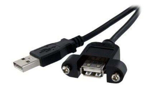 StarTech Panel Mount USB-A til USB-A 0,3 m Kabel Svart StarTech Panel Mount USB-A til USB-A 0,3 m Kabel Svart