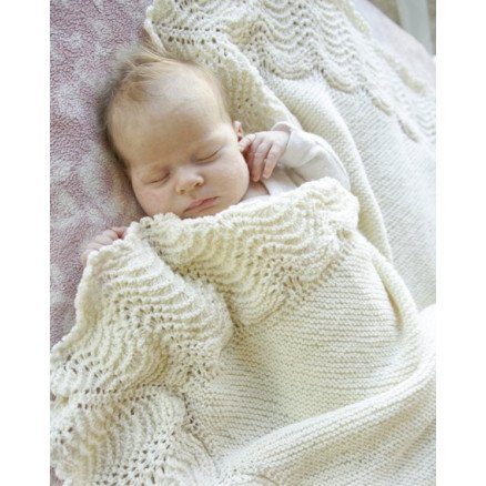 Baby Bliss by DROPS Design Baby Teppe Strikkeoppskrift 80x80 cm