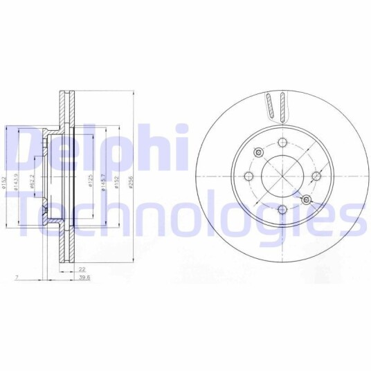 Bremseskive DELPHI BG4096