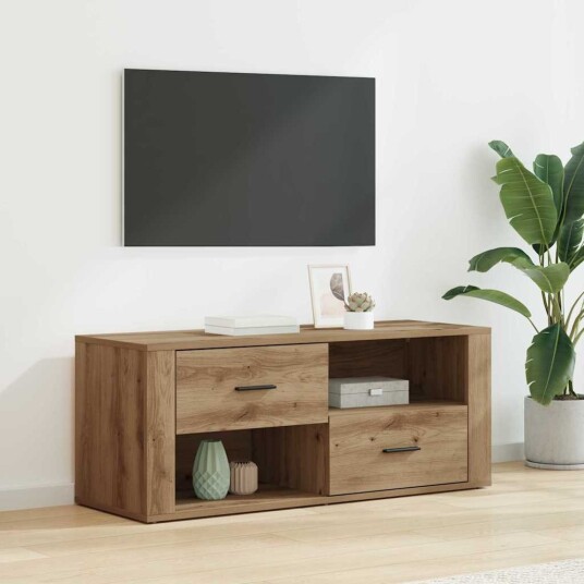 TV skap med skuff Artisan Eik 100 x 35 x 40 cm Konstruert tre