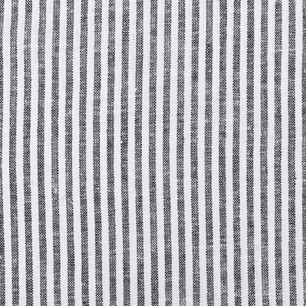 Balsløw Lin/Bomull Jersey Striper Stoff 150cm 069 Sort 50cm
