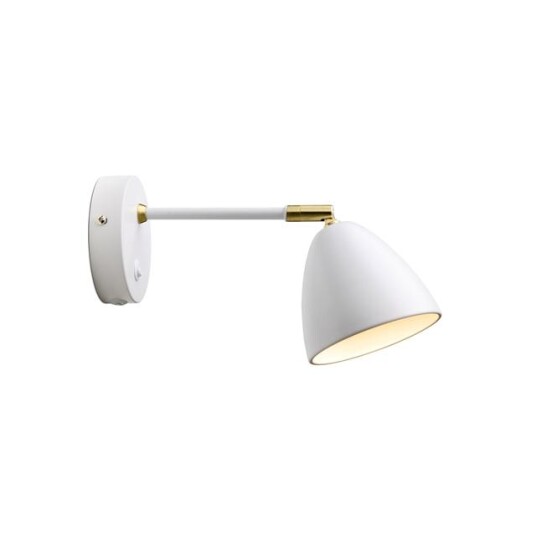 Halo Design Vegglampe i Hvit Messing Halo Design Vegglampe i Hvit Messing
