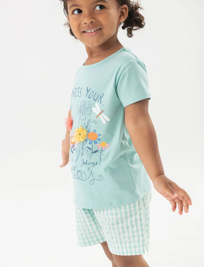 Boboli Poplin Bermuda Shorts Check Green 110 Boboli Poplin Bermuda Shorts Check Green 110