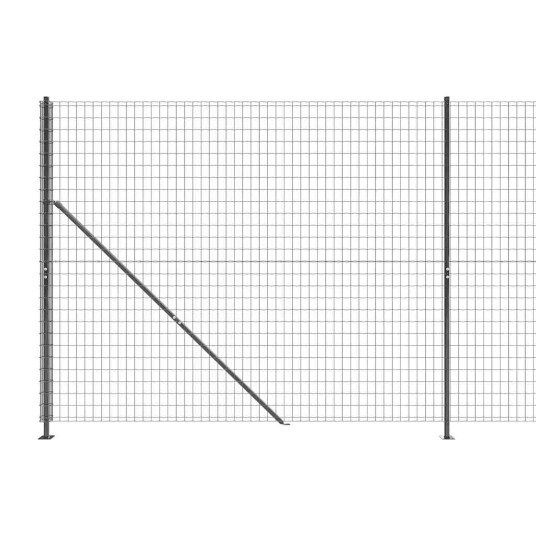 vidaXL Nettinggjerde med flens antrasitt 1,4x10 m