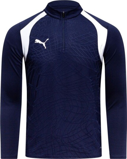 PUMA Treningsskjorte teamFINAL 1/4 glidelås PUMA Navy/PUMA White Barn størrelse 128 cm