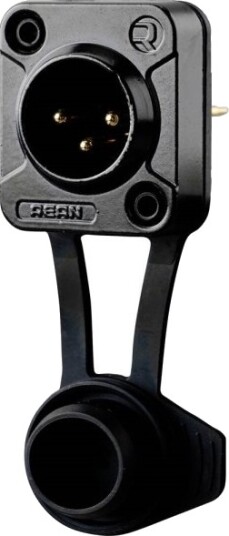 Rean Av Rrx3m-Z-012-1 Xlr-Kontakt Innbygging Poltall: 3 Svart 1 Stk