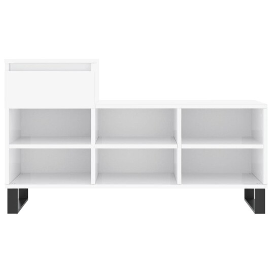 Skoskap høyglans hvit 102x36x60 cm konstruert tre 8721012114135