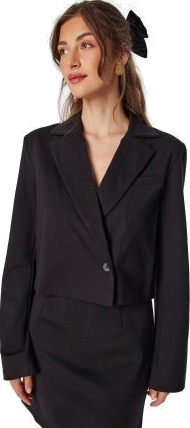 BUBBLEROOM Soft Crop Blazer Black XS