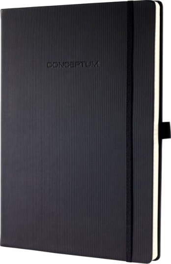 Sigel Conceptum Classic Notisbok Eskebundet 213 X 295 Mm 194 Sider Gemsepapir Vanlig Svart Perm