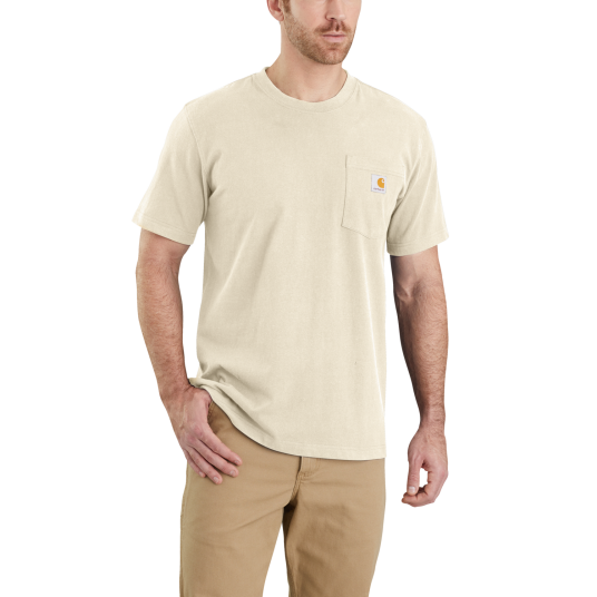 Carhartt K87 lomme s/s T skjorte Herre Oat milk M M Carhartt K87 lomme s/s T skjorte Herre Oat milk M M