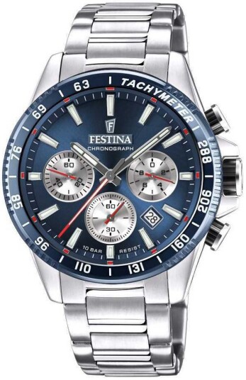 Festina Herreklokke F20560 2 Timeless Blå/Stål Ø45 mm