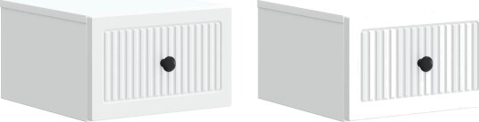 Vegghengt Nattbord 2 pcs Hvit 33 x 34,5 x 20 cm Konstruert tre