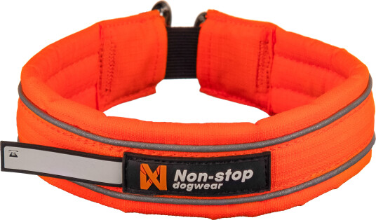 Non-stop Dogwear Safe Hundehalsbånd 45 cm Oransje med Refleks