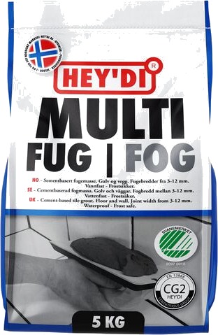 Hey'di Multifug Fugemasse Koks 3-12mm 5kg Hey'di Multifug Fugemasse Koks 3-12mm 5kg