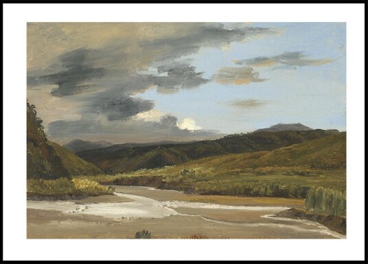 Plein-air Sketch Of A River By Jules Coignet Plakat Plakat / 21x30cm