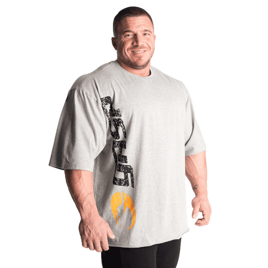 Gasp Iron Tee, Greymelange/Black Grå/Svart XX-large
