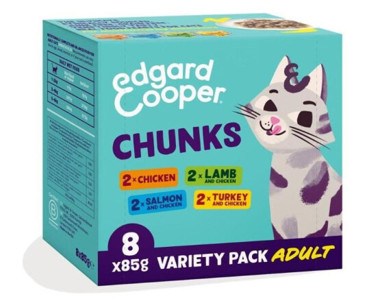 Edgard & Cooper™ Edgard&Cooper Cat Adult Multipack Chunks In Gravy 8 X 85 G