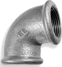 Kne 90° A1 Nr 6 5/4" Svart