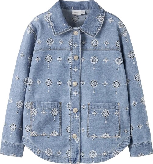 Name It Harper Dnm Anglaise Jacket 1026 Ov H LIGHT BLUE DENIM 164