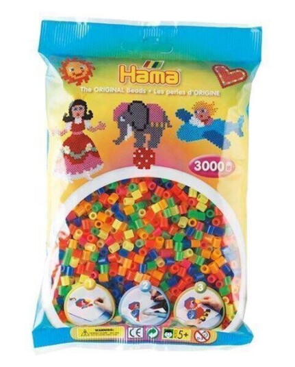 Hama Ironing Beads mix-Neon 201-51 3000pcs.