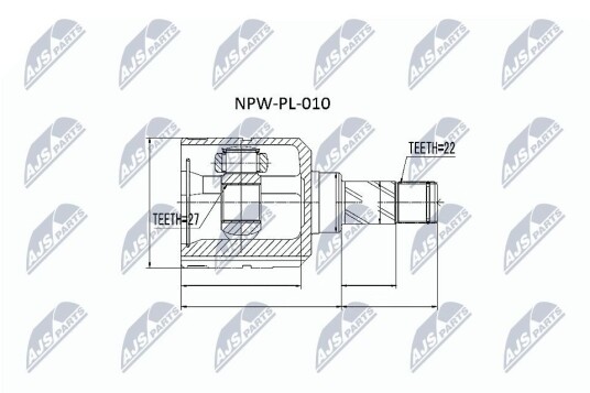 Nty Drivknute drivaksel NTY NPW PL 010