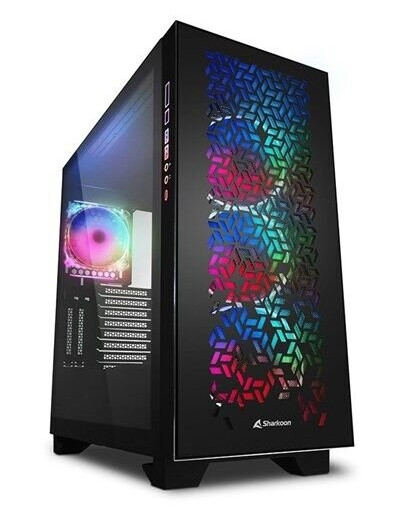 Sharkoon Elite Shark CA300H - Kabinett - Svart Sharkoon Elite Shark CA300H - Kabinett - Svart