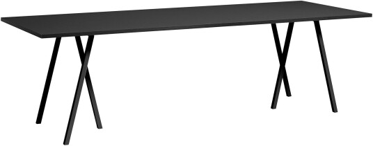 Hay - Loop Stand Table Black 250 X 92,5 Cm Spisebord Leif Jørgensen Svart Metall/tre