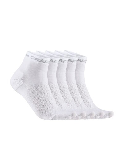 Craft CORE Dry Mid sokker hvit 5 pak