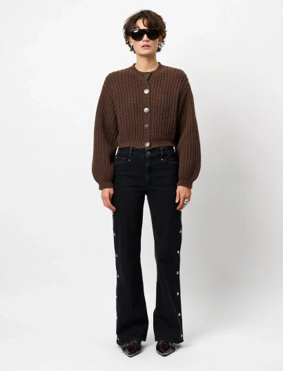 Dante6 Dante6-Zinnia Chunky Wool Cardigan - Brown - XS