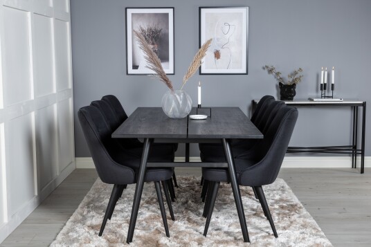 Venture Home Spisegruppe Zenazmi 195 cm + 6 Valera Spisestoler