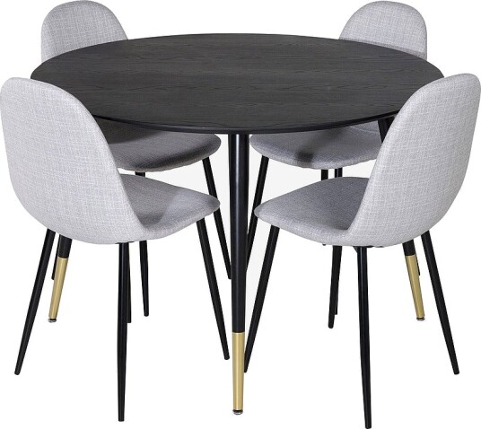 Venture Home Spisegruppe Dipp med 4 stk stoler Polar Svart Venture Home Spisegruppe Dipp med 4 stk stoler Polar Svart