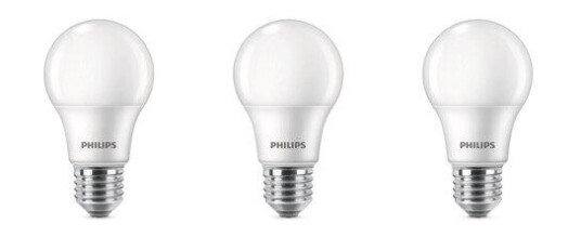 Philips LED-lyspære Standard 4.9W/827 (40W) 3-pack E27