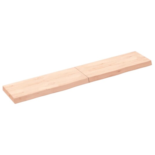 vidaXL Vegghylle 160x30x6 cm ubehandlet heltre eik