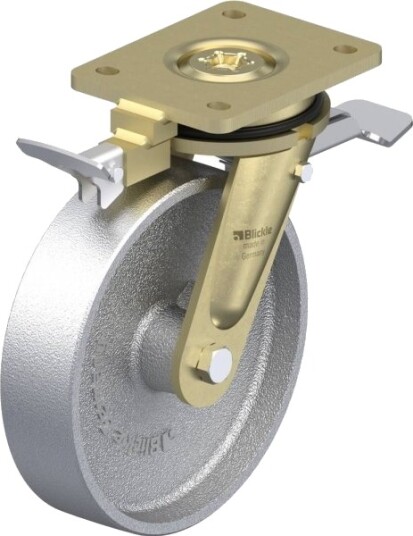Blickle 853096 Ls-G 200G-St-Ri4 Styrehjul Med Brems - Hjuldiameter 200 Mm - Bæreevne (Maks.) 1100 Kg - 1 Stk Blickle 853096 Ls-G 200G-St-Ri4 Styrehjul Med Brems - Hjuldiameter 200 Mm - Bæreevne (Maks.) 1100 Kg - 1 Stk
