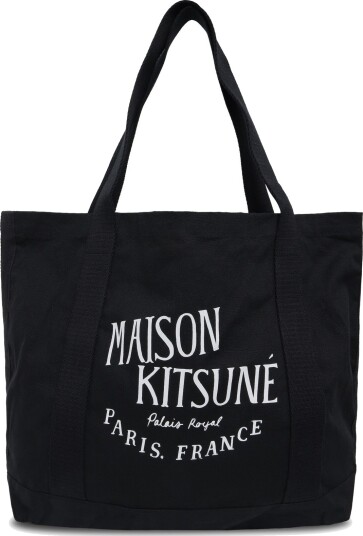 Maison Kitsune Palais Royal Shopping Bag Black ONE SIZE