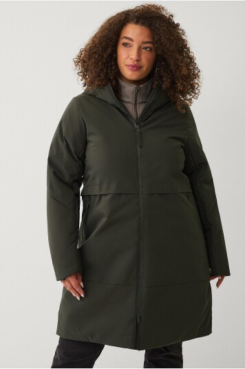 Zizzi Vinterjakke caWilla L/S Coat Grønn