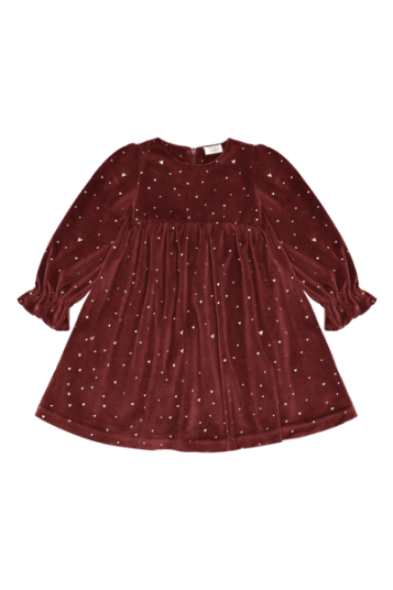 Hust And Claire Hust & Claire Donna Gold velourkjole til jente new maroon 116