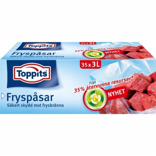 Toppits Fryseposer 3L 35stk Merk 9stk DFP