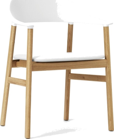 Normann Copenhagen Herit Spisestol med Armlener Skinntrukket Eik/ Hvit