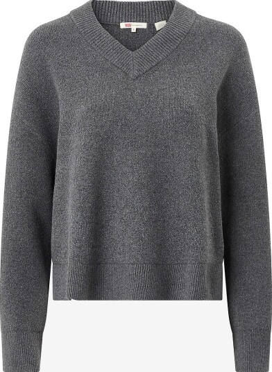 Levi's Collegegenser Super Soft Vneck Sweater Milan Grå