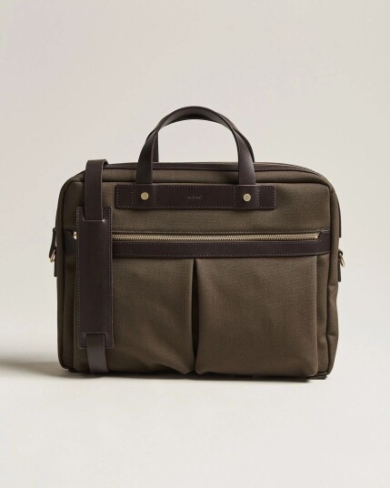 Mismo M/S Nylon Office Army/Dark Brown