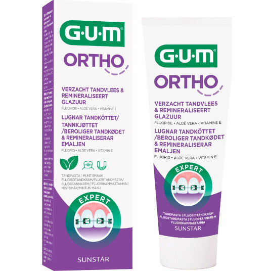 GUM Ortho Tannkrem Gel Med Fluor 75 ml GUM Ortho Tannkrem Gel Med Fluor 75 ml